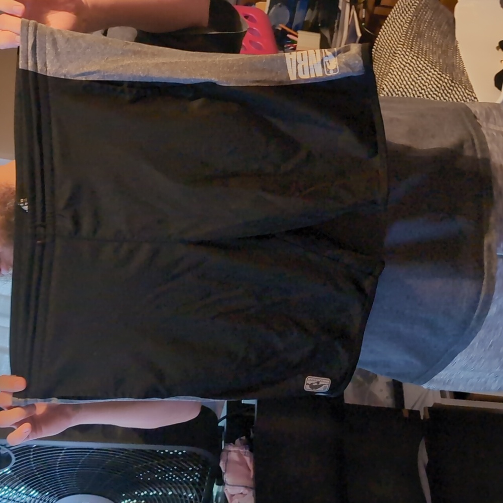 Black and Gray NBA Shorts Xl
